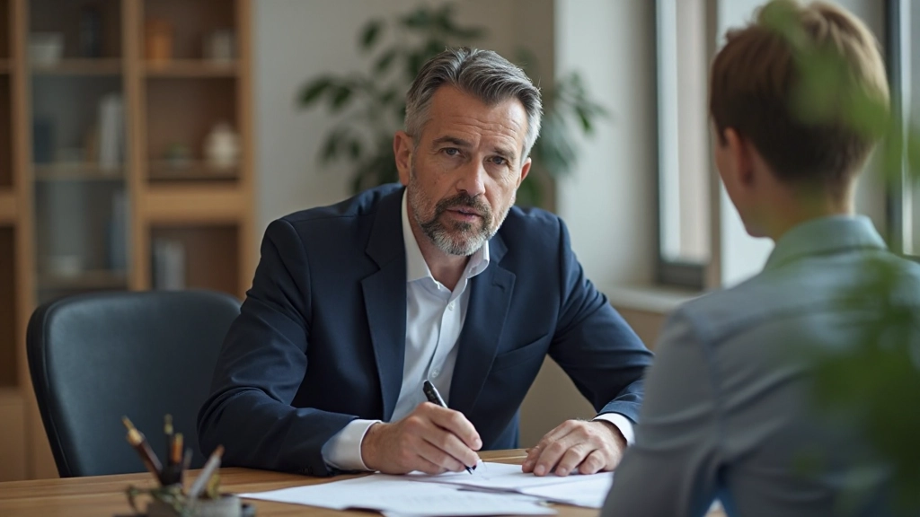 Профессиональное фото консультации между человеком и менеджером