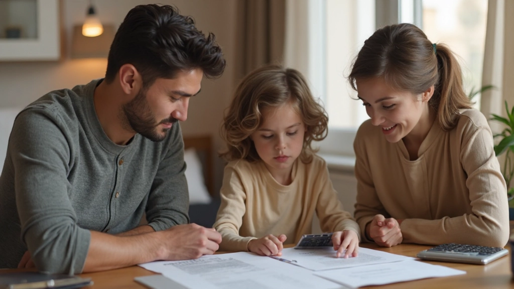 Профессиональное фото семейного бюджетного планирования за столом