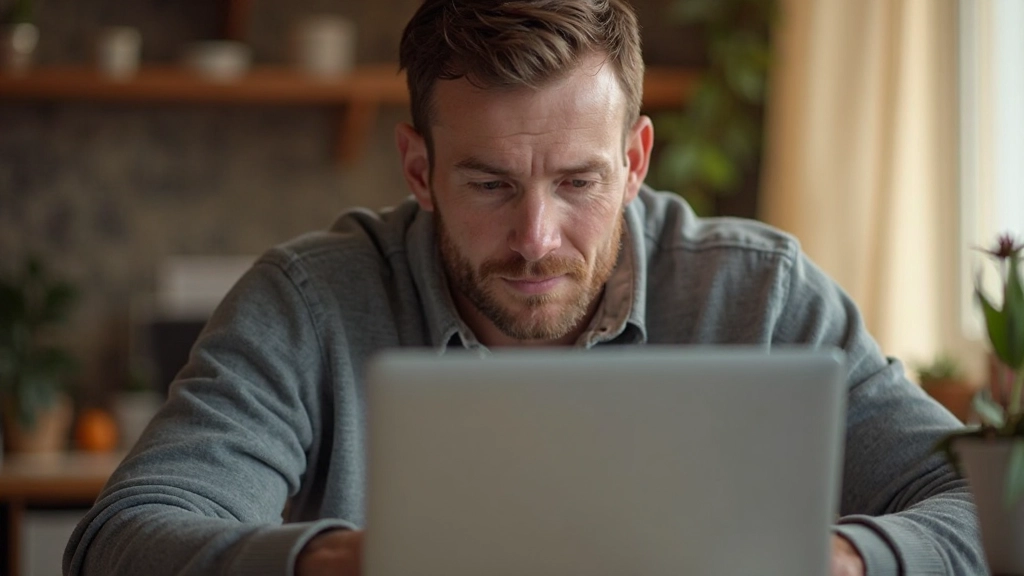 Профессиональное фото мужчины, проверяющего счета за коммунальные услуги дома