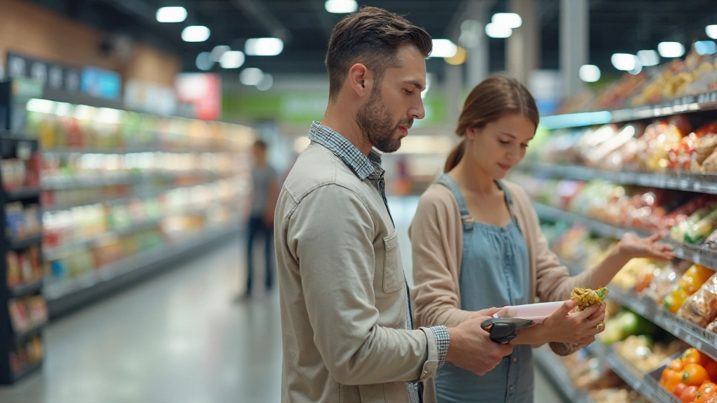 Профессиональное фото продуктовой корзины с планированием покупок